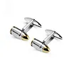 Spot wholesale new creative bullet electric men's cufflinks Fashion trend suit shirt stainless steel cufflinks